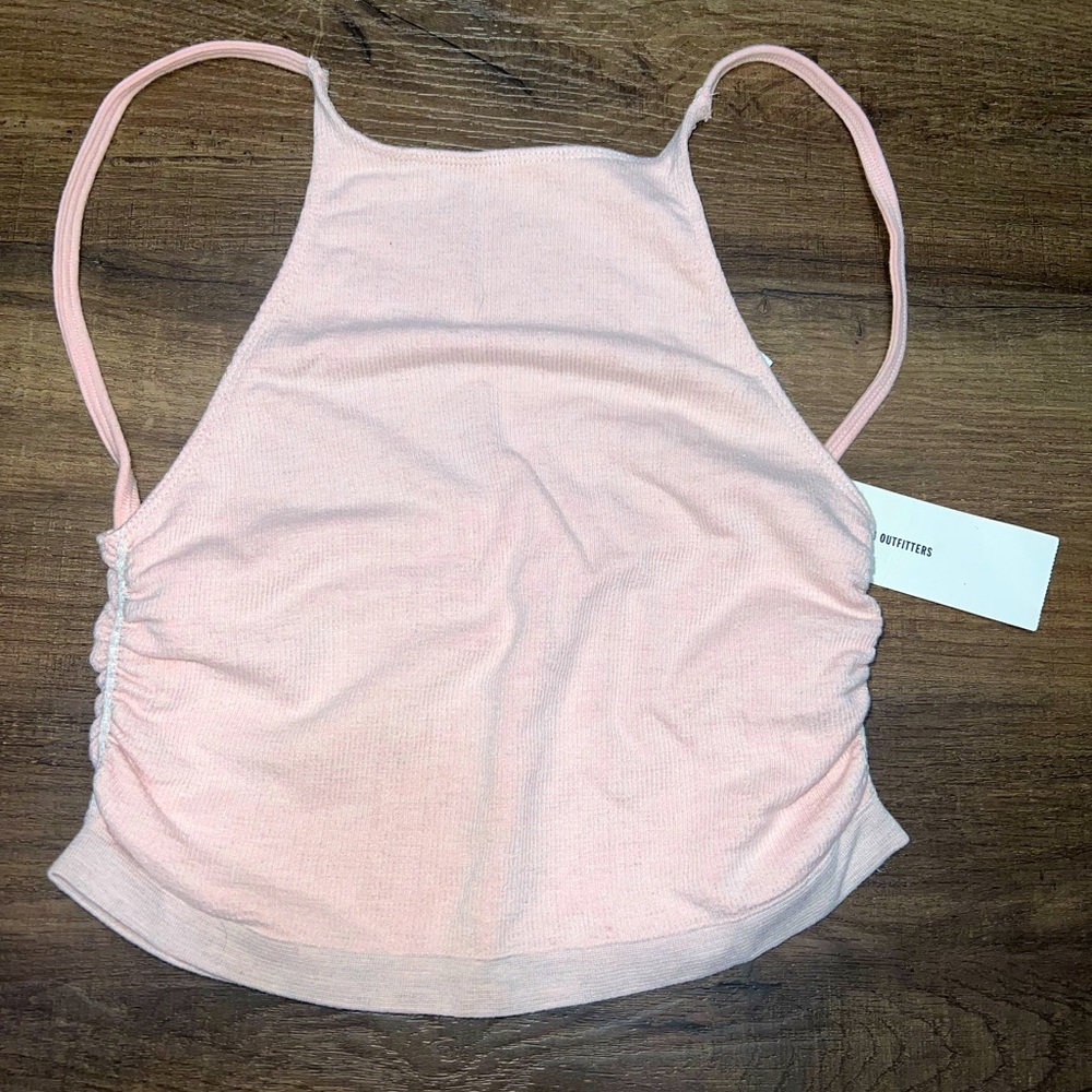 NWT Urban Outfitters Out From Under Light Pink Open Back Crop Top
